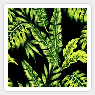 Simple Green Leaves Illustration Sticker